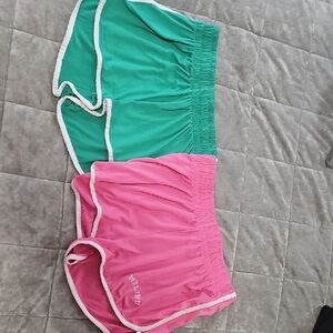 Green and Pink Athletic Shorts